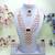 Green rose gold premium designer american diamond and stone work necklace set