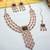 Green rose gold premium designer american diamond and stone work necklace set