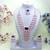 Blue rose gold premium designer american diamond and stone work necklace set
