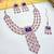 Blue rose gold premium designer american diamond and stone work necklace set