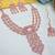 Pink rose gold premium designer american diamond and stone work necklace set