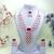 Purple rose gold premium designer american diamond and stone work necklace set