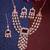 Purple rose gold premium designer american diamond and stone work necklace set