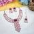 Purple rose gold premium designer american diamond and stone work necklace set