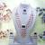 Blue rose gold premium designer american diamond and stone work necklace set