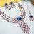 Blue rose gold premium designer american diamond and stone work necklace set