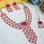 Pink rose gold premium designer american diamond and stone work necklace set