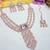 White rose gold premium designer american diamond and stone work necklace set