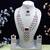 Maroon rhodium premium designer american diamond and stone work necklace set