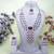 Purple rhodium premium designer american diamond and stone work necklace set