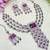 Purple rhodium premium designer american diamond and stone work necklace set