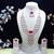 Pink rhodium premium designer american diamond and stone work necklace set