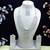 White rhodium premium designer american diamond and stone work necklace set