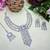 White rhodium premium designer american diamond and stone work necklace set