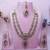 Purple yellow gold premium designer american diamond and stone work necklace set