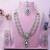 White yellow gold premium designer american diamond and stone work necklace set