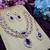 Blue rose gold premium designer american diamond and stone work necklace set