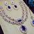 Blue rose gold premium designer american diamond and stone work necklace set