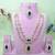 Green rose gold premium designer american diamond and stone work necklace set