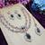 Green rose gold premium designer american diamond and stone work necklace set