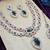 Green rose gold premium designer american diamond and stone work necklace set