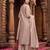 Cream silk blend embroidered kurta pant set with chanderi cotton dupatta