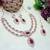 Maroon rose gold premium designer american diamond and stone work necklace set