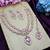 Pink rose gold premium designer american diamond and stone work necklace set