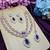 Blue rose gold premium designer american diamond and stone work necklace set