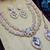 White rose gold premium designer american diamond and stone work necklace set