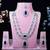Blue rhodium premium designer american diamond and stone work necklace set