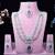 Purple rhodium premium designer american diamond and stone work necklace set