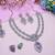 Purple rhodium premium designer american diamond and stone work necklace set