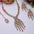 Pink yellow gold premium designer american diamond and stone work necklace set
