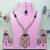 Blue yellow gold premium designer american diamond and stone work necklace set