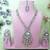 White yellow gold premium designer american diamond and stone work necklace set