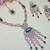 Green rose gold premium designer american diamond and stone work necklace set