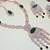 Green rose gold premium designer american diamond and stone work necklace set