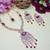 Purple rose gold premium designer american diamond and stone work necklace set