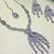 Purple rhodium premium designer american diamond and stone work necklace set