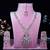 Pink rhodium premium designer american diamond and stone work necklace set