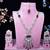 Purple rhodium premium designer american diamond and stone work necklace set