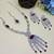 Purple rhodium premium designer american diamond and stone work necklace set
