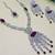 Purple rhodium premium designer american diamond and stone work necklace set