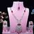 Pink rhodium premium designer american diamond and stone work necklace set