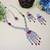 Pink rhodium premium designer american diamond and stone work necklace set