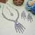 White rhodium premium designer american diamond and stone work necklace set