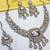 Gold yellow gold premium designer american diamond and stone work necklace set