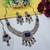 Blue yellow gold premium designer american diamond and stone work necklace set