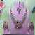 Pink yellow gold premium designer american diamond and stone work necklace set